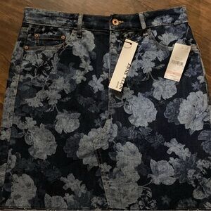 Anne Klein Gray and Blue Mini Pencil Skirt
